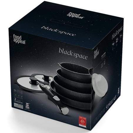 Food Appeal Cookware set 9 pieces BLACK SPACE