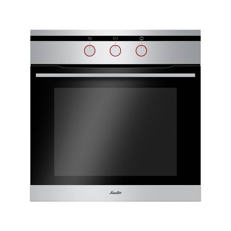 Sauter Built-in Oven 65.5L mecanic - stainless steal - with telescopics trails - 3700IX