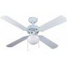 White ceiling fan with 42 "Hemilton lighting HEM-650