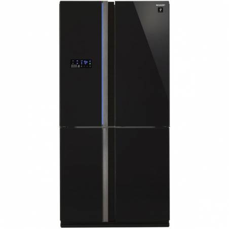 Sharp Refrigerator 4 Doors - 610 liters - Mehadrin - black glasses - SJR8911
