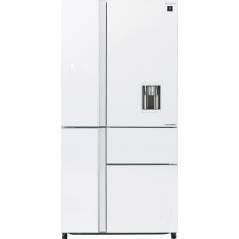 Sharp refrigerator 5 doors 651L - white glasses - water bar - Mehadrin - SJ9812