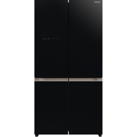 Hitachi fridge 4 doors 569L - Inverter - Black glass - RWB640VRS0