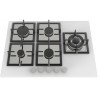 LACASA Gas Cooktops - 5 Burners -CAST IRON-White-LCT70GBSB